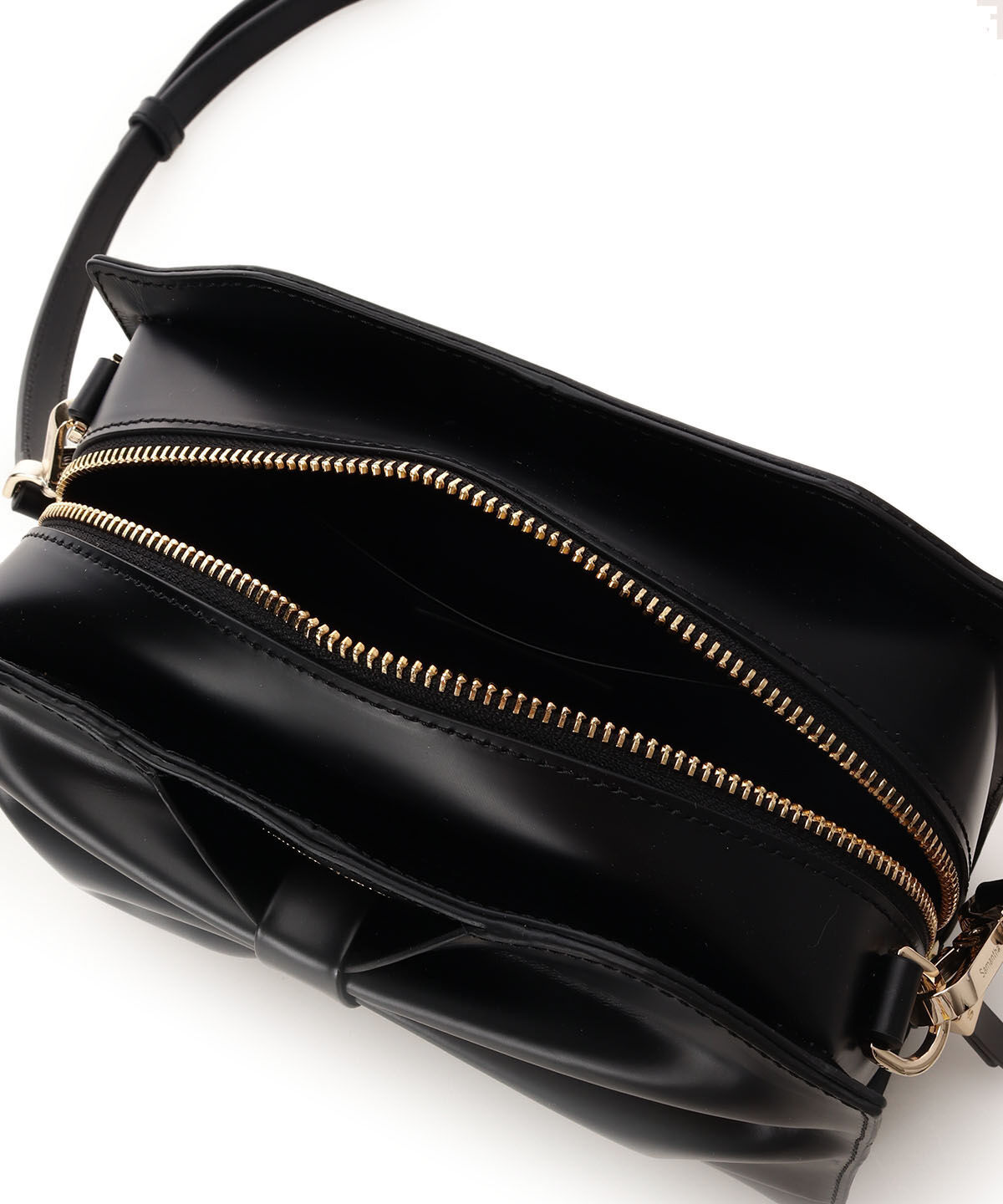 Samantha Thavasa「ドレープリボンレザーショルダーバッグ」|ショルダー・メッセンジャー|