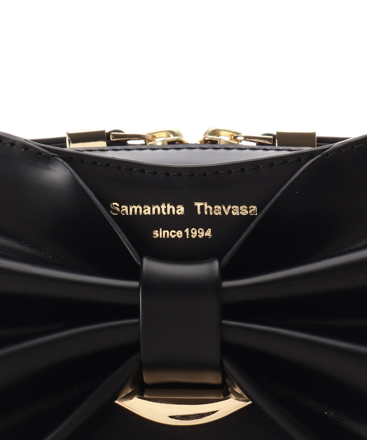 Samantha Thavasa「ドレープリボンレザーショルダーバッグ」|ショルダー・メッセンジャー|