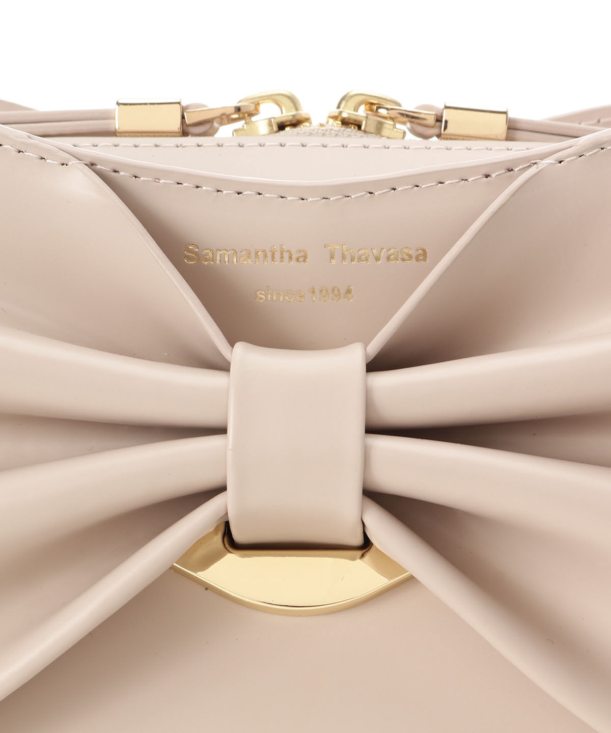 Samantha Thavasa「ドレープリボンレザーショルダーバッグ」|ショルダー・メッセンジャー|