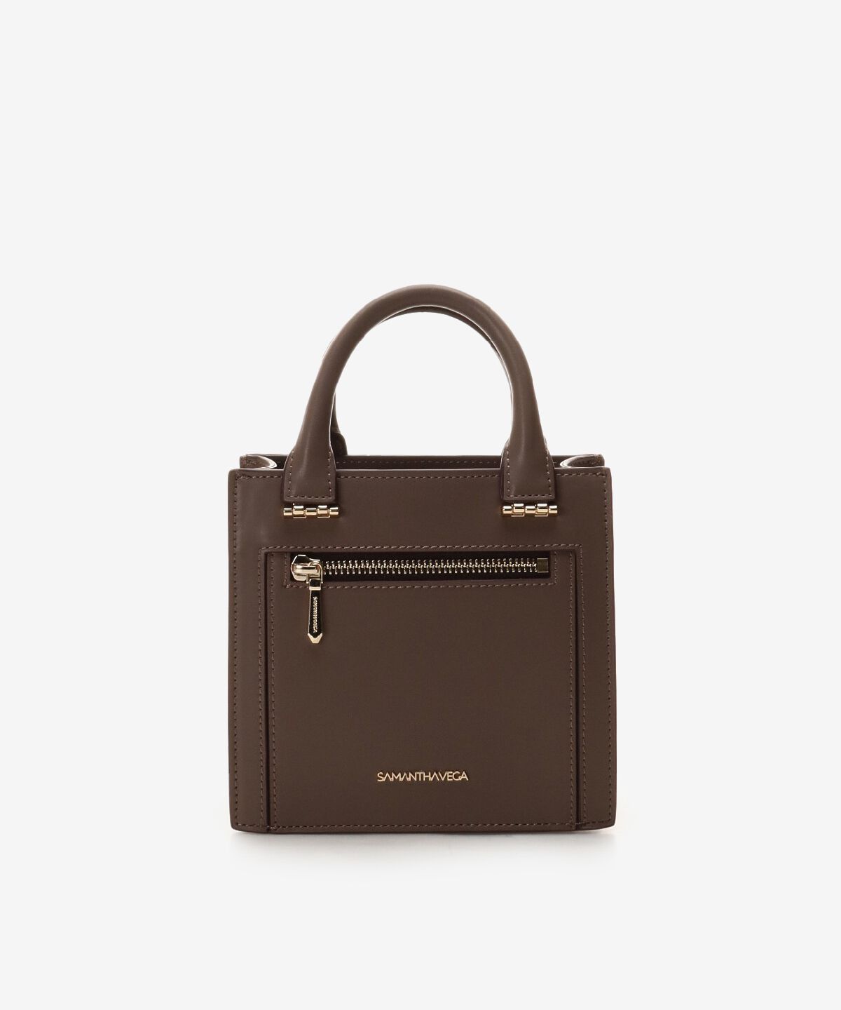 Samantha Vega「スクエアシンプルミニショルダーバッグ」|ショルダー・メッセンジャー|グレージュ