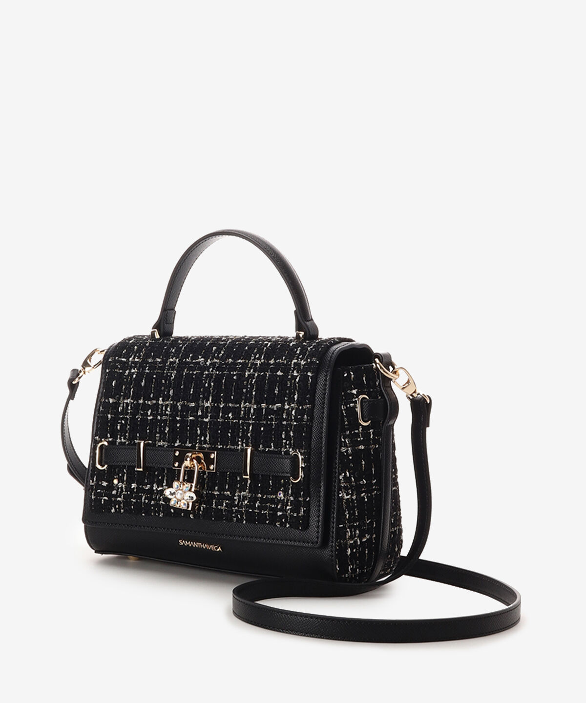 Samantha Vega「ツイードベルトビジューショルダーバッグ」|ショルダー・メッセンジャー|