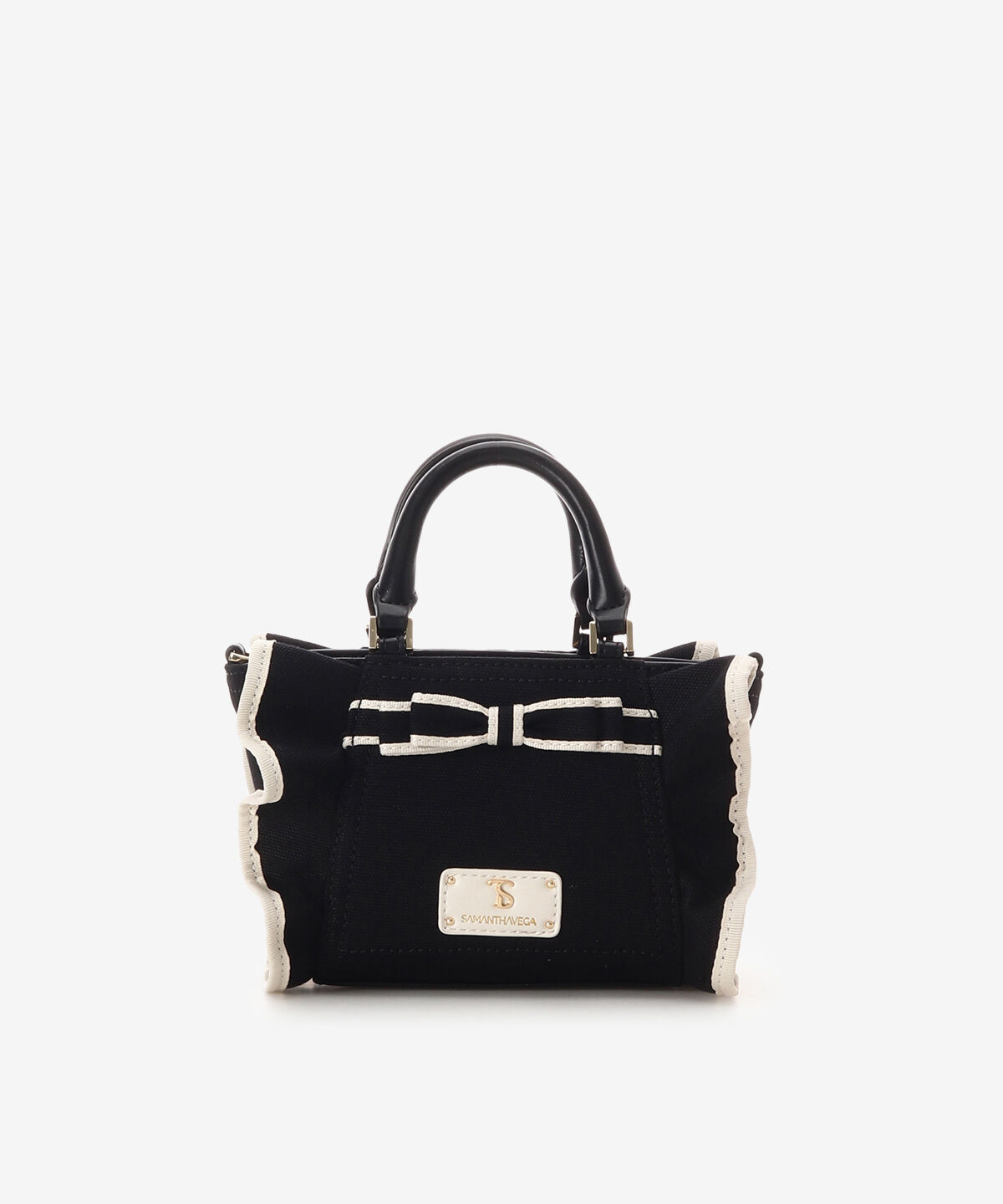 Samantha Vega「リボンフリルショルダーバッグ（ミニ）」|ショルダー・メッセンジャー|ブラック