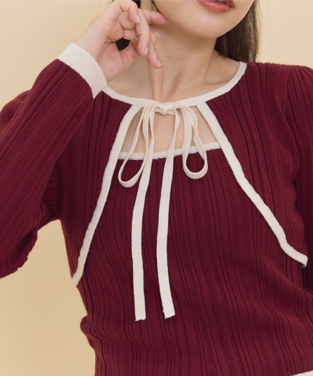 REDYAZEL「ボレロレイヤードデザインニット」|ニット・セーター|