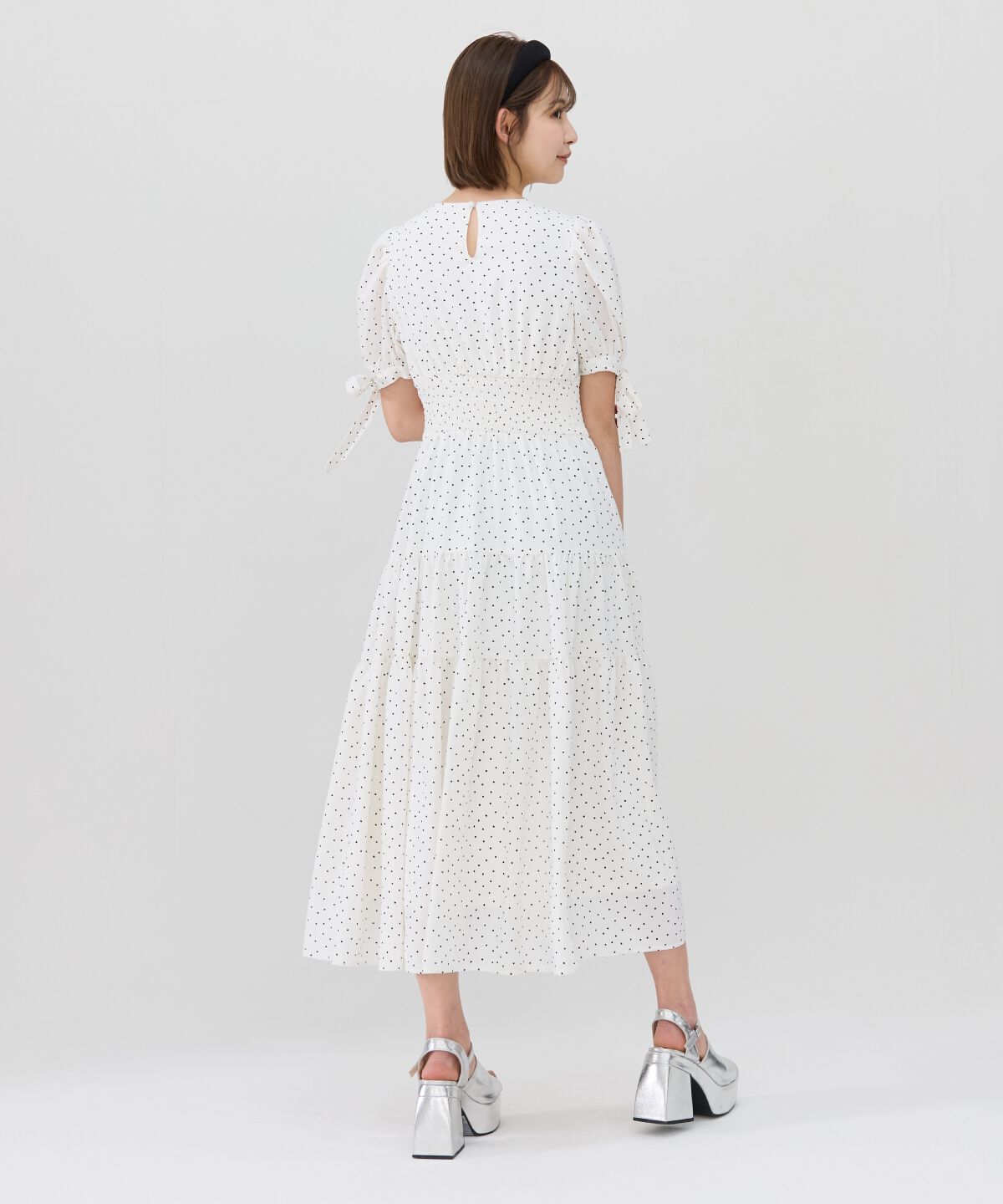 REDYAZEL「リボンスリーブティアードワンピース」|ワンピース|