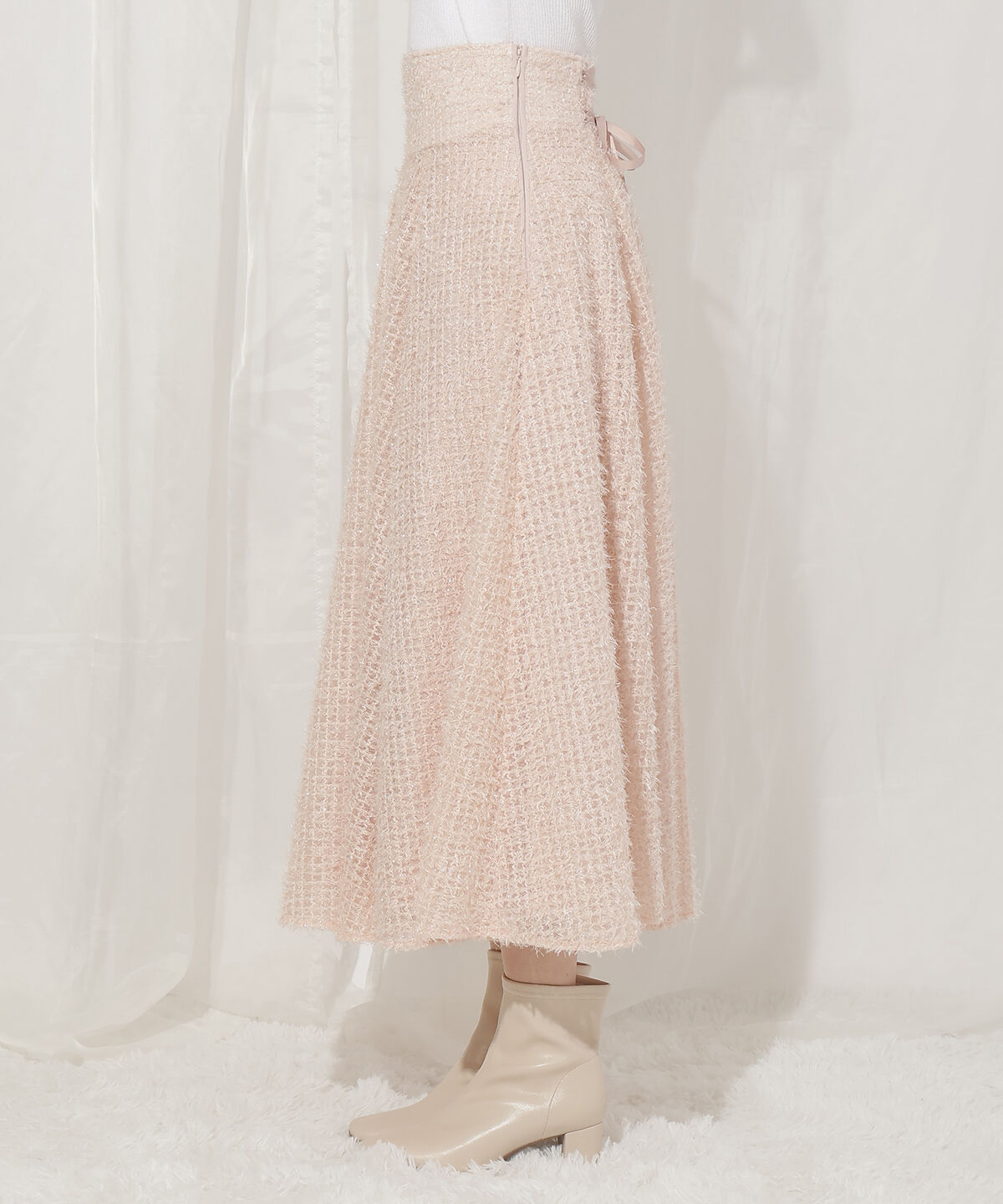 WILLSELECTION「フリンジチェックフレアスカート」|フレア|