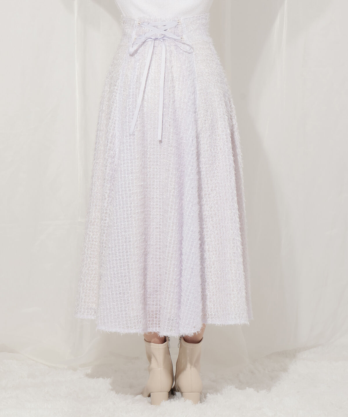 WILLSELECTION「フリンジチェックフレアスカート」|フレア|