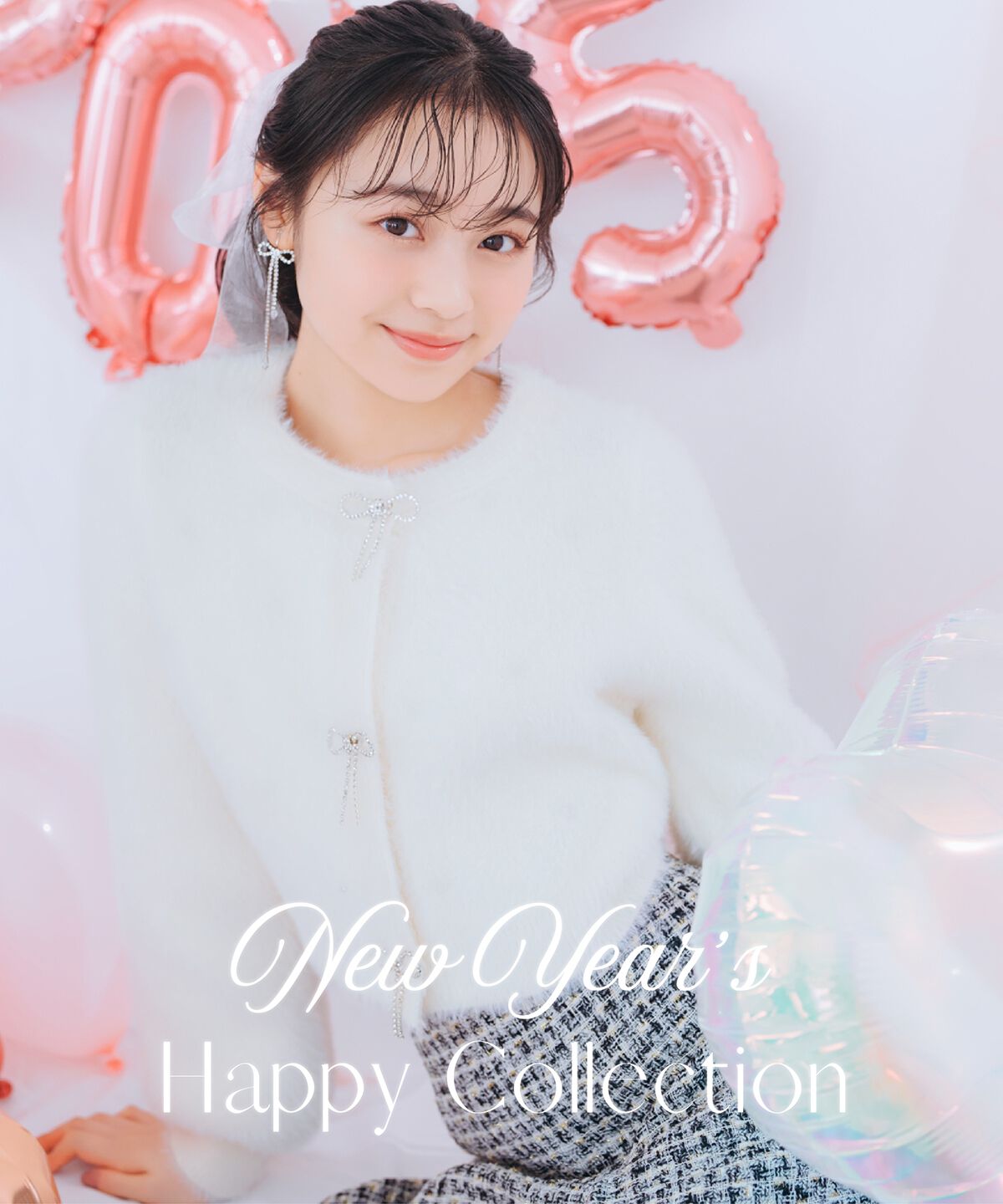 WILLSELECTION「リボンモチーフシャギーカーディガン」|カーディガン|オフ