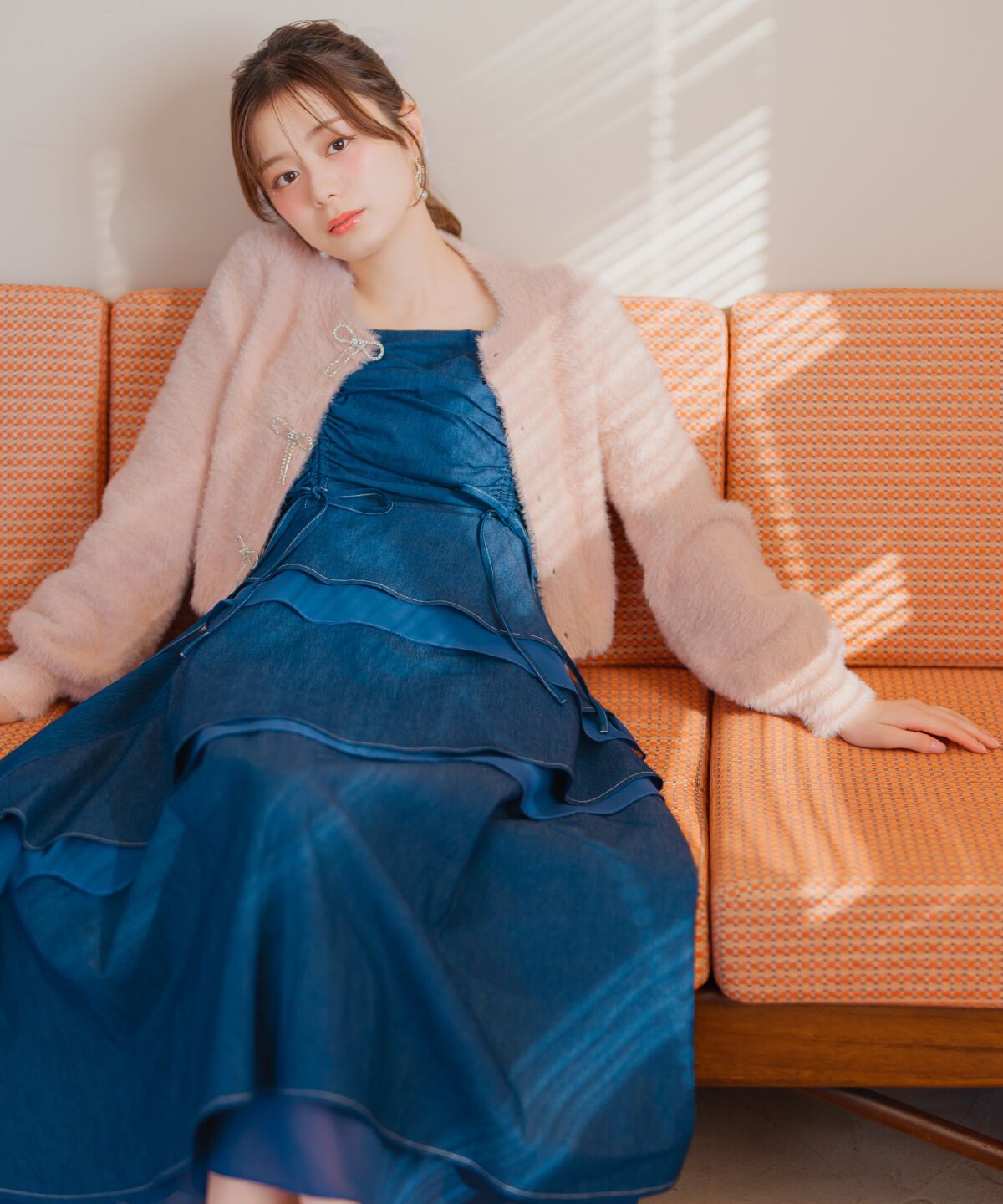 WILLSELECTION「リボンモチーフシャギーカーディガン」|カーディガン|