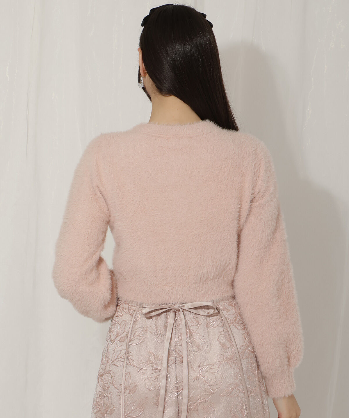 WILLSELECTION「リボンモチーフシャギーカーディガン」|カーディガン|