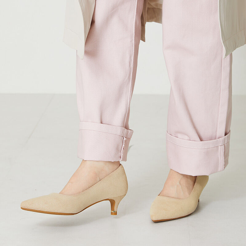 ORiental TRaffic「【跳べるパンプス/シリーズ累計１５０万足突破】メタリックラインヒール/R-3206 パンプス オケージョン」|パンプス|BEIGE