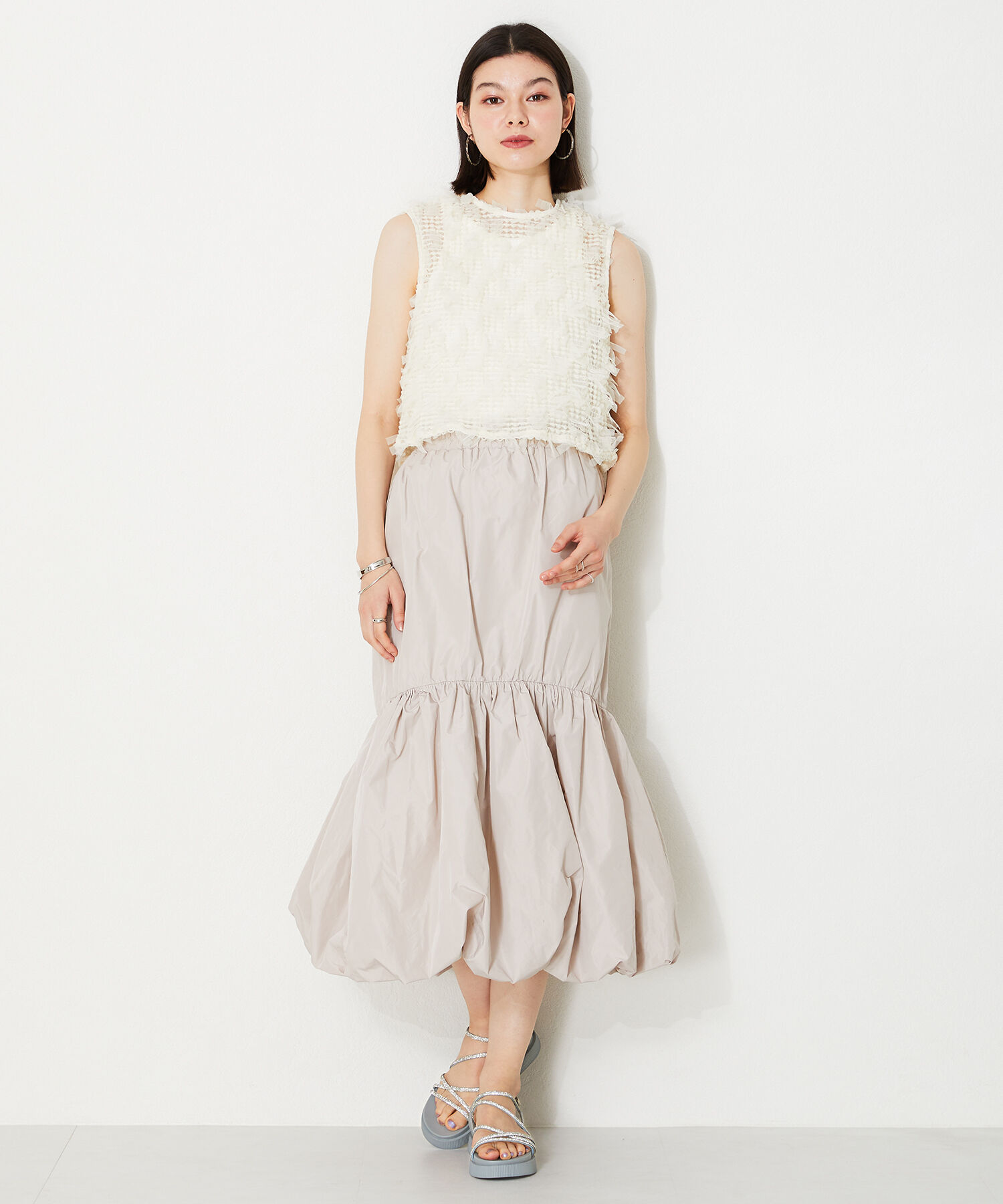 ORiental TRaffic「【追加】ラインストーンストラップサンダル/41217 サンダル 人気 トレンド 売れてる ラインストーン」|サンダル|