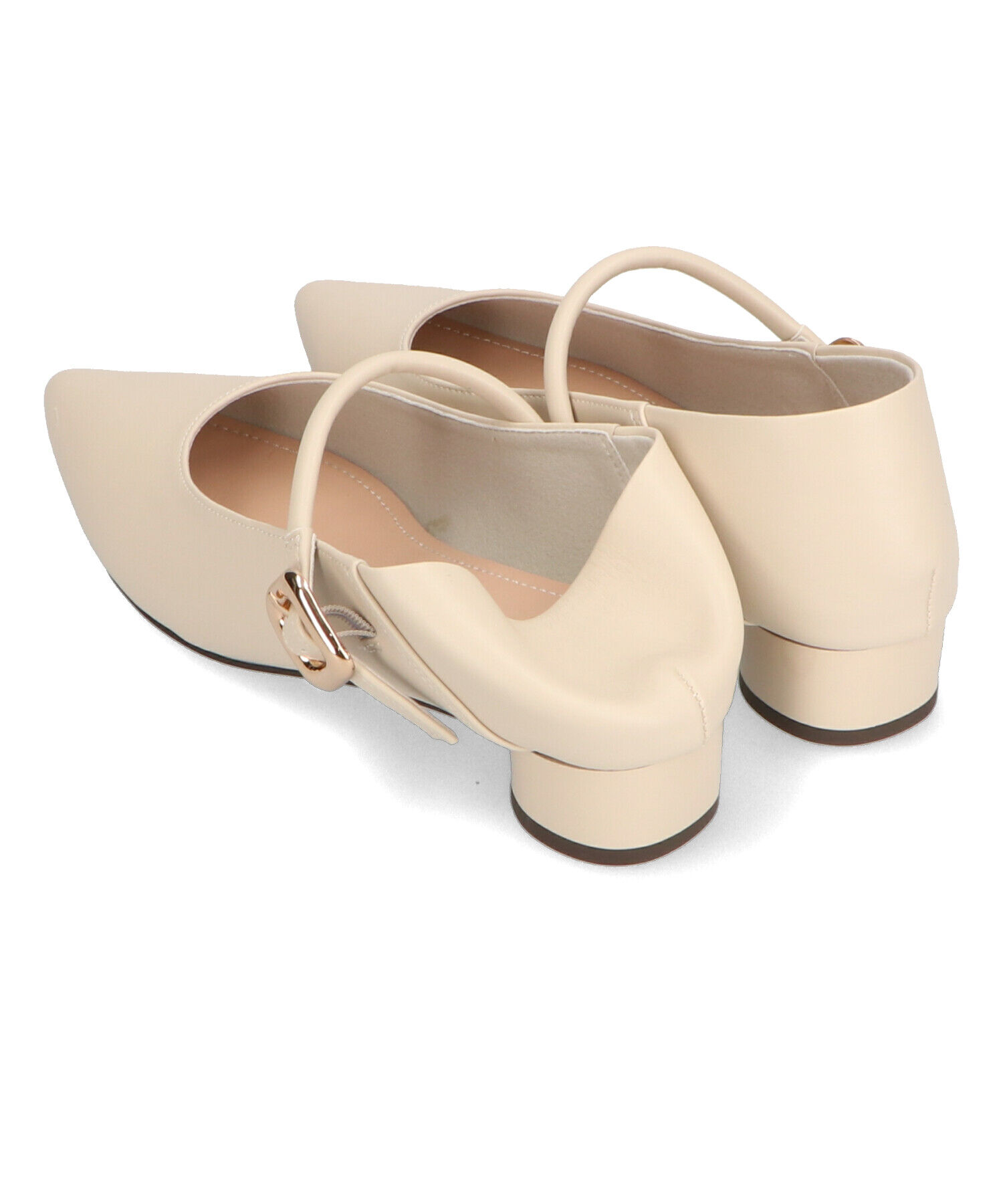 WA Oriental TRaffic「●隠しゴム付き●ポインテッドトゥ ストラップバブーシュ /42304 厚手クッション ヒール3cm 柔らかい」|パンプス|