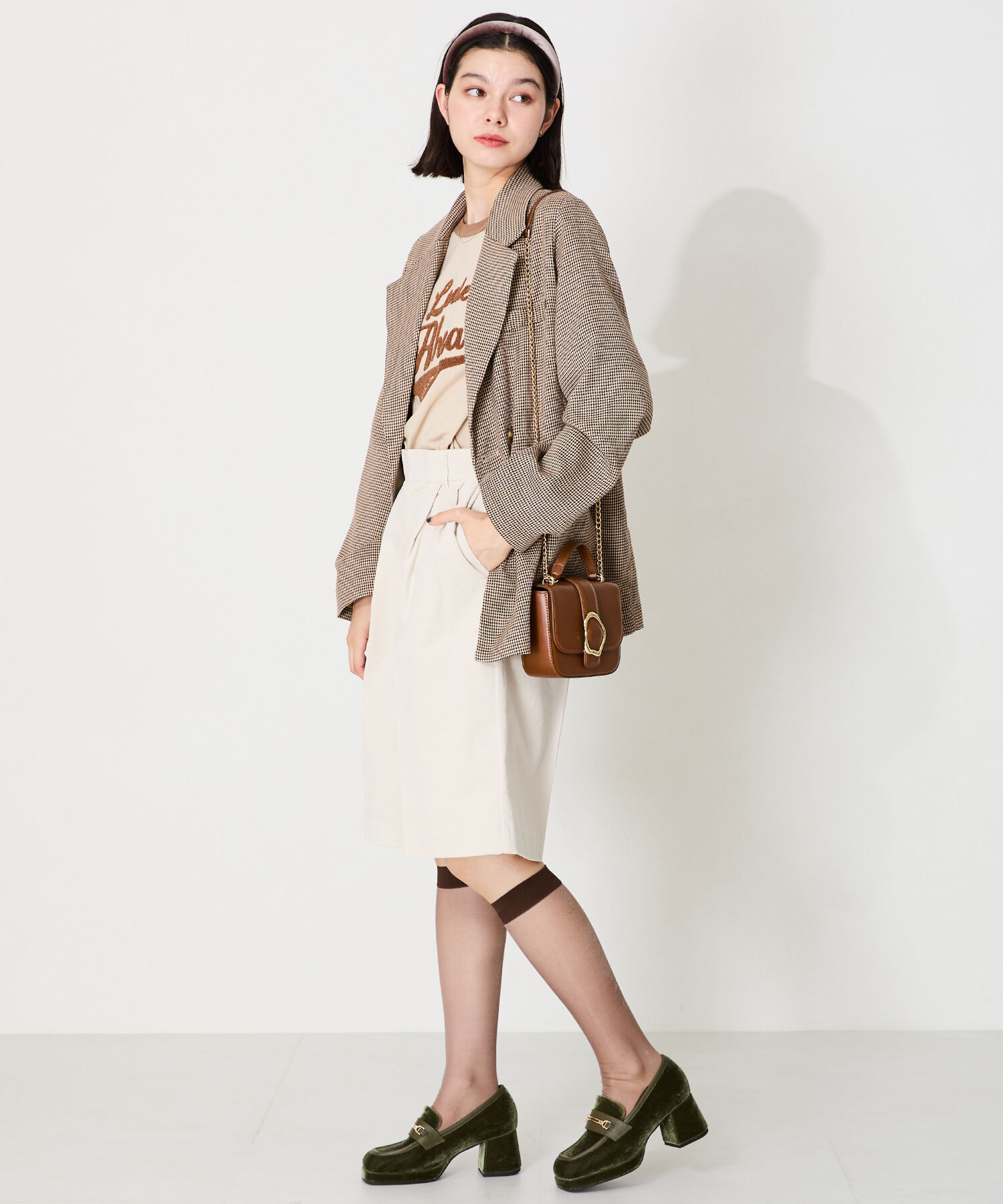 ORiental TRaffic「【BAG】ミニフラップショルダーバッグ/BA-242 ショルダーバッグ 人気 トレンド」|ショルダー・メッセンジャー|BROWN