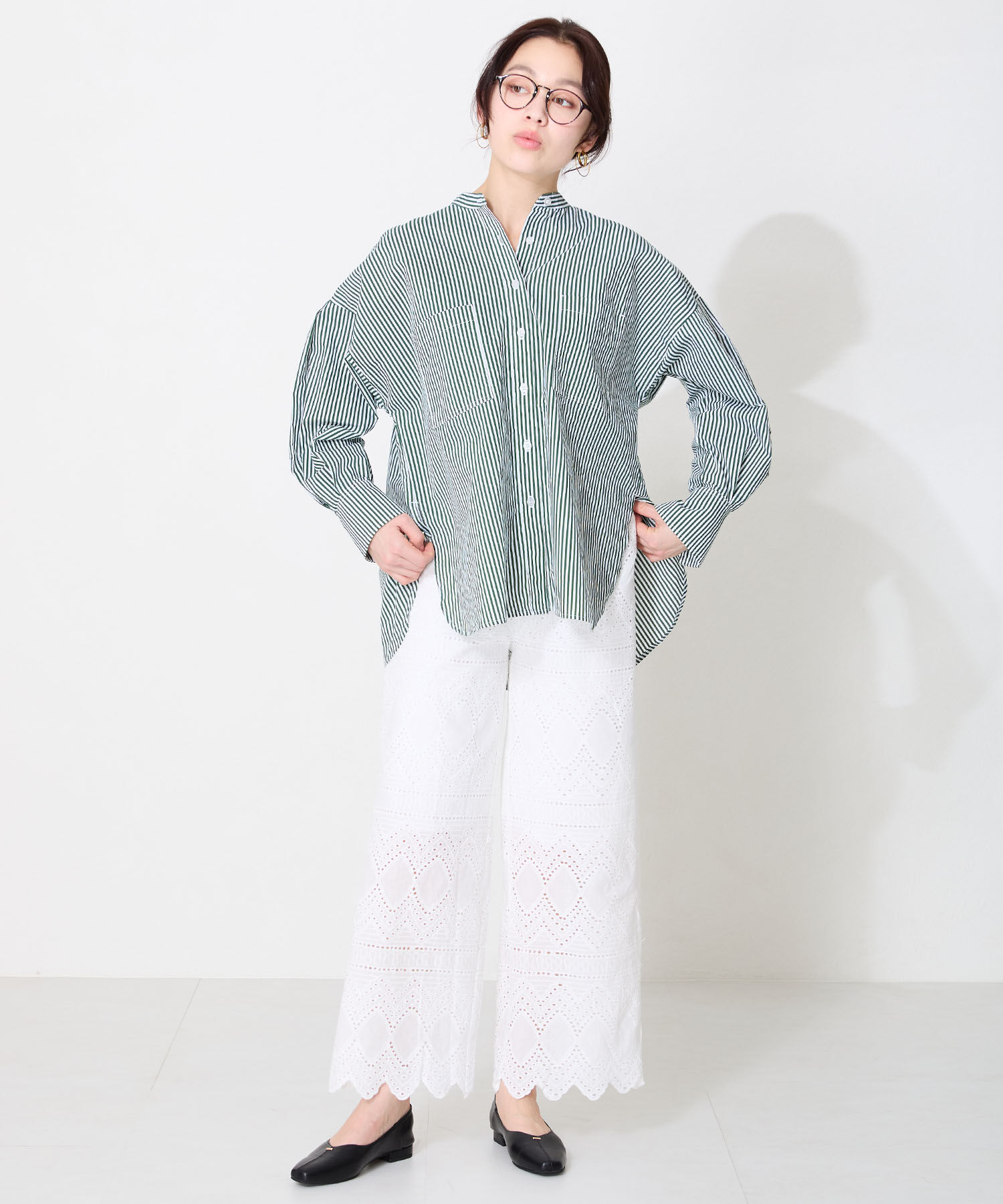 ORiental TRaffic「ゴールドパーツ Vカット バブーシュ /51112 パンプス 通勤靴 柔らかい」|パンプス|