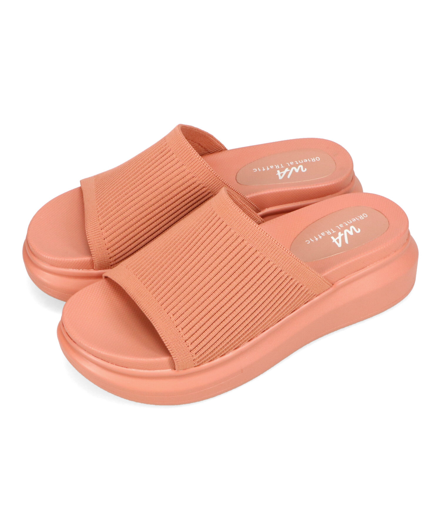 WA Oriental TRaffic「●2025春夏新作●厚底ニットミュールサンダル/52215 サンダル 厚底 ニット ミュール 人気 トレンド」|サンダル|