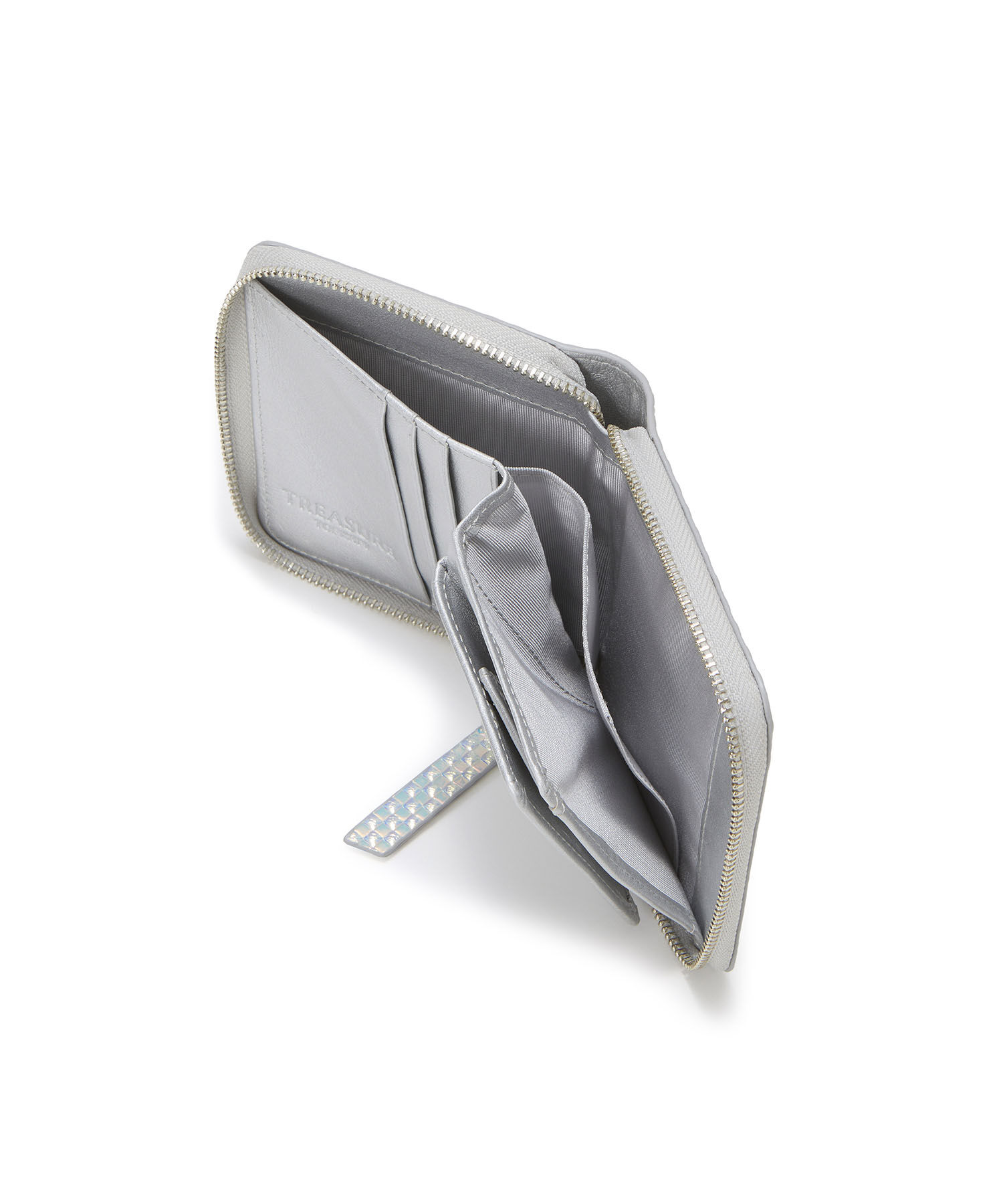 TOPKAPI TREASURE「【TREASURE TOPKAPI】エンボスレザー ホログラム ラウンド 二つ折り 財布」|財布|