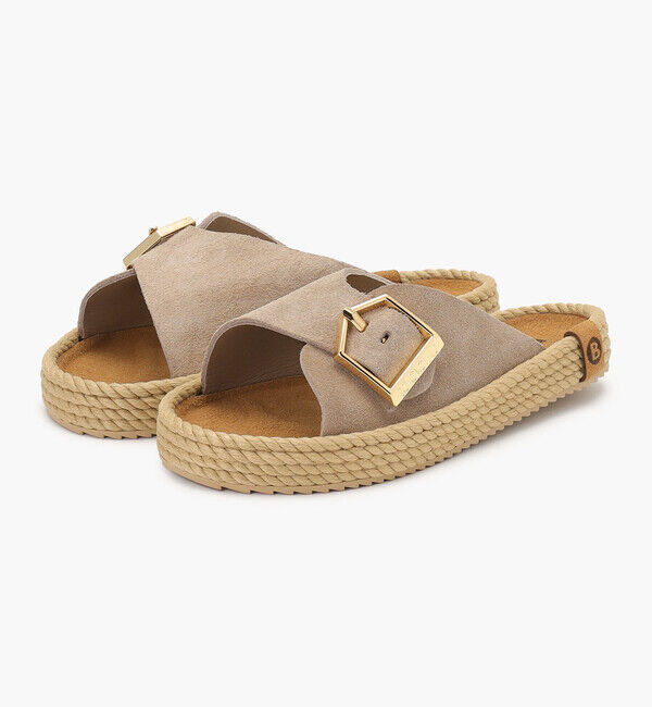 BOHONOMAD「【BOHONOMAD】カサブランカ/トープ ベロアレザー/サンダル メンズ レディース」|サンダル|トープ