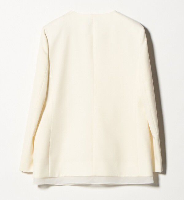 UNITED ARROWS「オーガンジー コンビ ジャケット」|ノーカラージャケット|