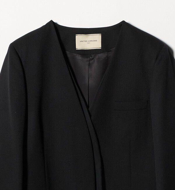 UNITED ARROWS「オーガンジー コンビ ジャケット」|ノーカラージャケット|