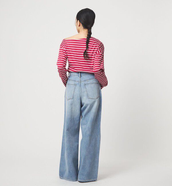 EMMEL REFINES「＜EMMEL REFINES＞EM アシンメトリー ボーダー ロンT」|Tシャツ・カットソー|