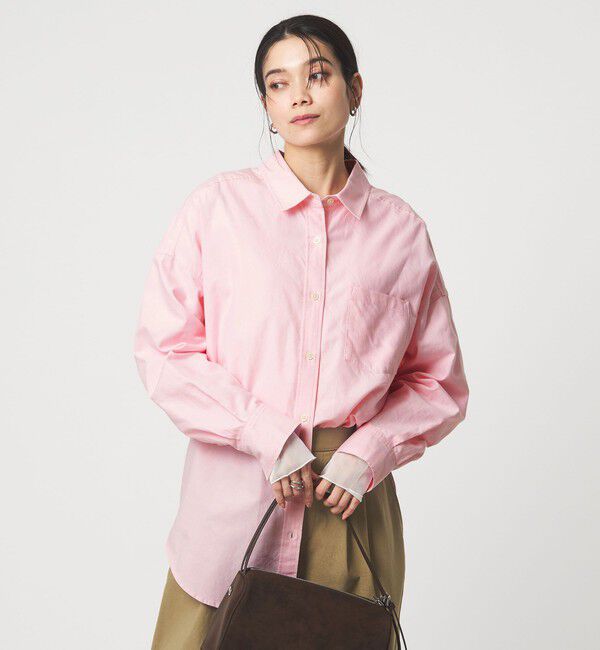 UNITED ARROWS green label relaxing「［size SHORTあり］オックス オーバー シャツ」|シャツ・ブラウス|LT.PINK