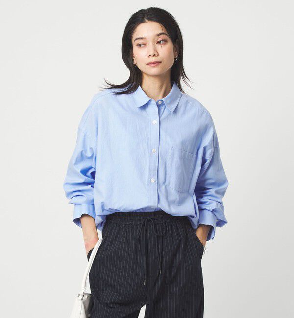 UNITED ARROWS green label relaxing「［size SHORTあり］オックス オーバー シャツ」|シャツ・ブラウス|LT.BLUE