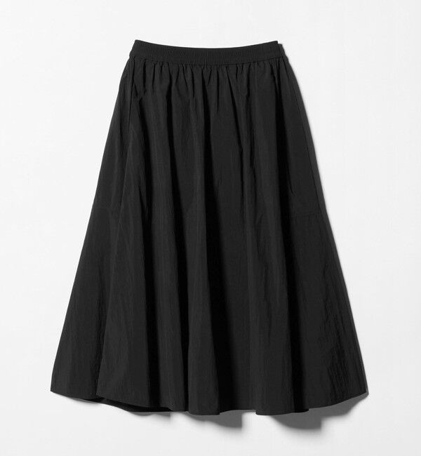 UNITED ARROWS green label relaxing「ギャザー フレア スカート」|フレア|DK.GRAY