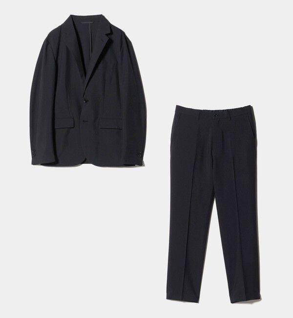 UNITED ARROWS green label relaxing「【WEB限定】JUST fit ドライポリエステル ナロー セットアップ -吸水速乾-」|テーラードジャケット|NAVY
