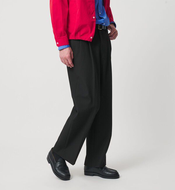 BEAUTY&YOUTH UNITED ARROWS「ダブル T/R 2プリーツ ボリューム スラックス NO.9 ウォッシャブル」|チノ|