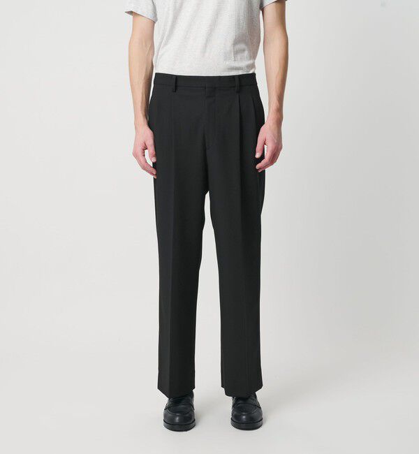 BEAUTY&YOUTH UNITED ARROWS「ダブル T/R 2プリーツ ボリューム スラックス NO.9 ウォッシャブル」|チノ|