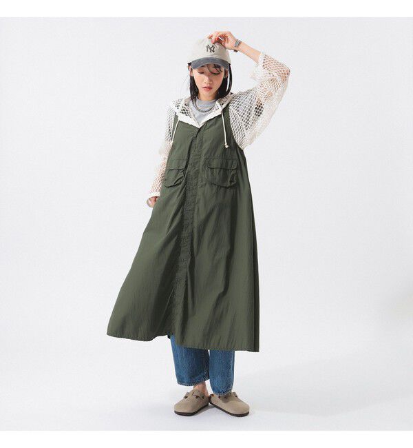 BEAMSBOY「ナイロン タッサー C-1 ノースリーブ ワンピース」|ワンピース|