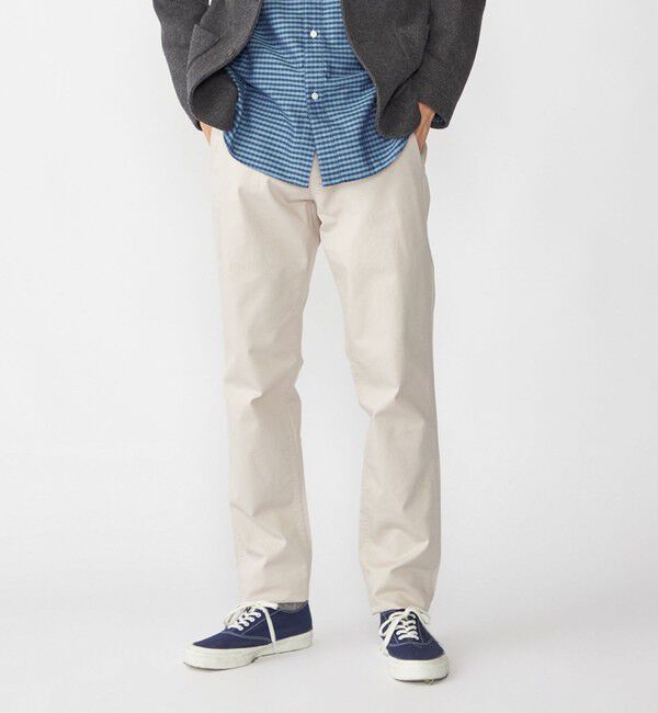 SHIPS「SHIPS:〈抗菌加工〉japan quality カラー テーパード スリム チノパンツ」|チノ|ライトグレー