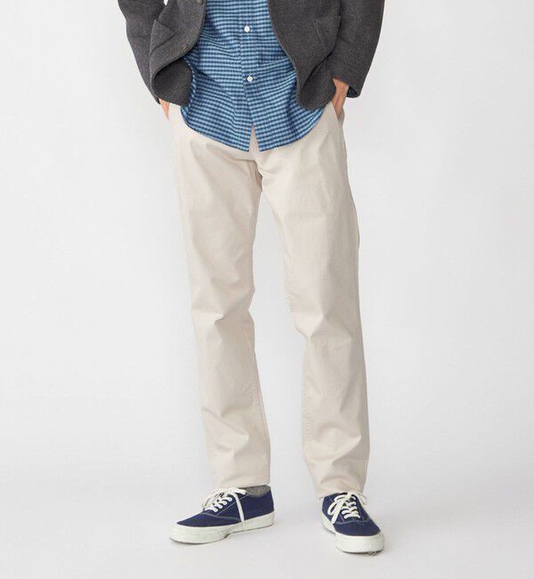 SHIPS「SHIPS:〈抗菌加工〉japan quality カラー テーパード スリム チノパンツ」|チノ|