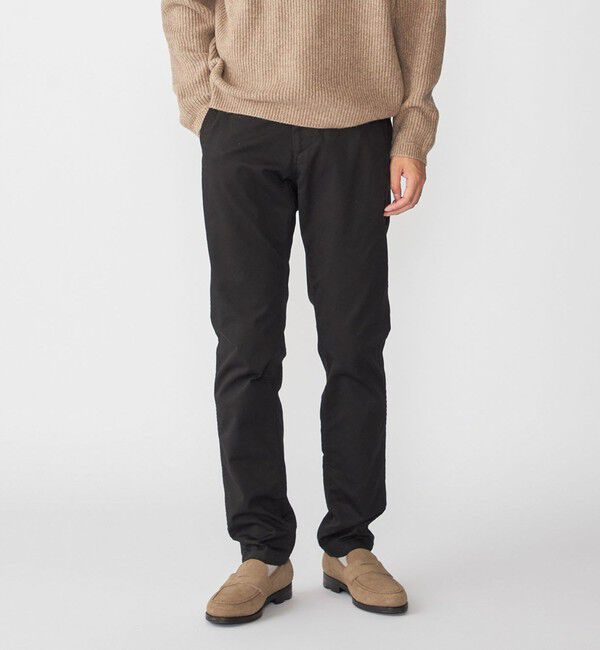 SHIPS「SHIPS:〈抗菌加工〉japan quality カラー テーパード スリム チノパンツ」|チノ|ブラック