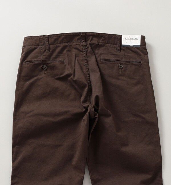 SHIPS「SHIPS:〈抗菌加工〉japan quality カラー テーパード スリム チノパンツ」|チノ|