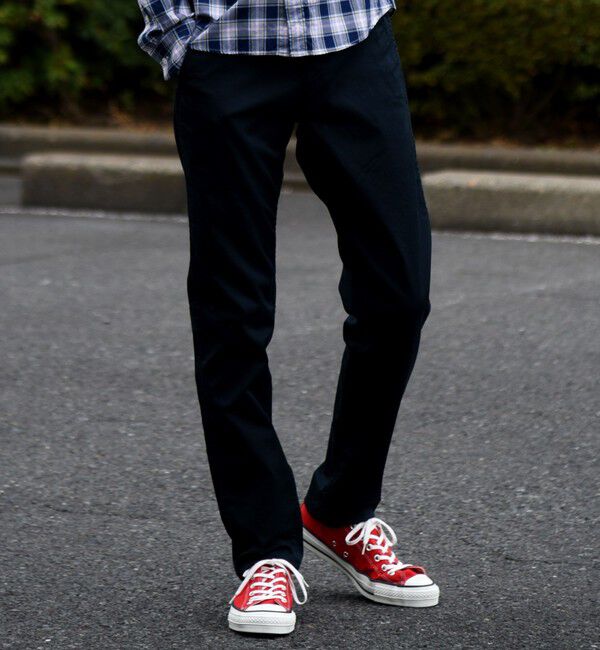 SHIPS「SHIPS:〈抗菌加工〉japan quality カラー テーパード スリム チノパンツ」|チノ|