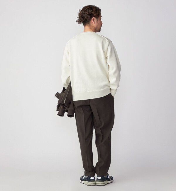 SHIPS「SHIPS:〈手洗い可能〉7ゲージ 2プライ ストローヤーン ギマ クルーネック ニット」|ニット・セーター|