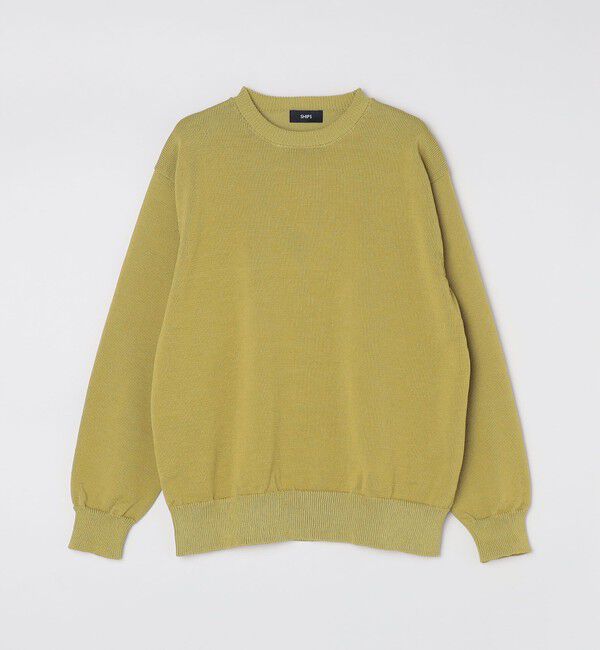 SHIPS「SHIPS:〈手洗い可能〉7ゲージ 2プライ ストローヤーン ギマ クルーネック ニット」|ニット・セーター|