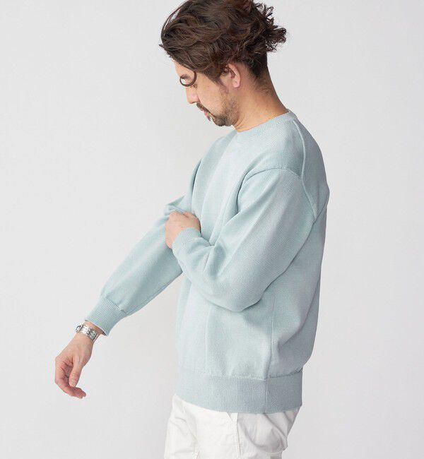 SHIPS「SHIPS:〈手洗い可能〉7ゲージ 2プライ ストローヤーン ギマ クルーネック ニット」|ニット・セーター|