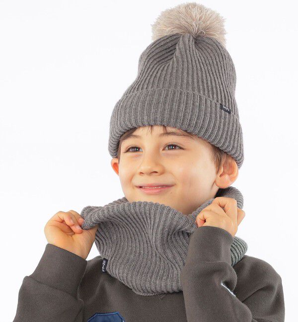 SHIPS KIDS「SHIPS KIDS:ポンポン ニット ワッチ」|ニット帽|