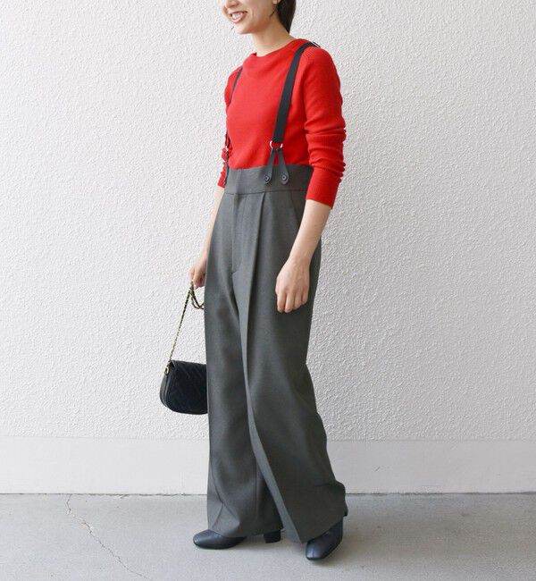 SHIPS any「SHIPS any:〈洗濯機可能〉マニッシュ サスペンダー ワイド パンツ」|その他|