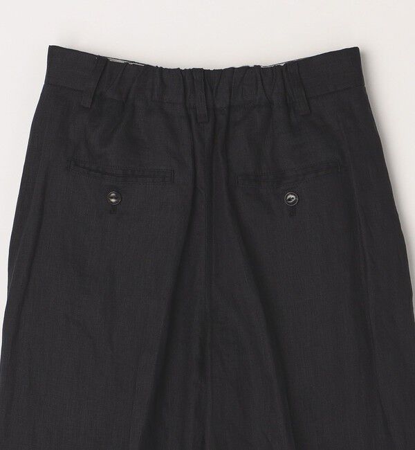 quaranciel「quaranciel:〈洗濯機可能〉ヘンプ ワイド タック パンツ」|スラックス|