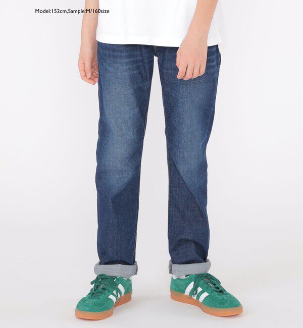SHIPS KIDS「Lee:100～160cm / リブ ストレッチ テーパード デニム」|デニム|