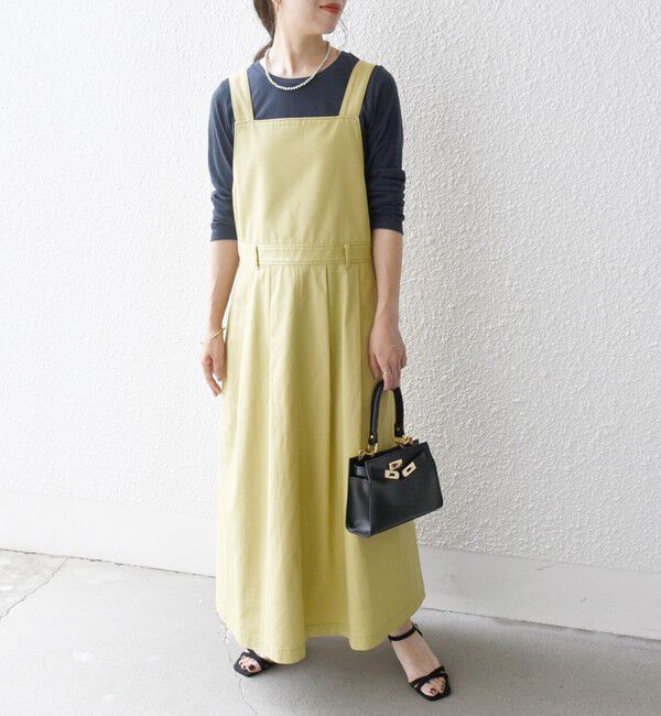 SHIPS any「SHIPS any:〈洗濯機可能〉チノ フレア ジャンパー スカート」|ジャンパースカート|