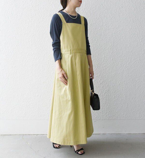 SHIPS any「SHIPS any:〈洗濯機可能〉チノ フレア ジャンパー スカート」|ジャンパースカート|