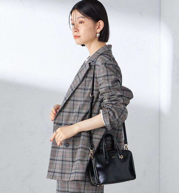 SHIPS for women「〈手洗い可能〉ウール混 チェック ダブルボタン ジャケット」|テーラードジャケット|