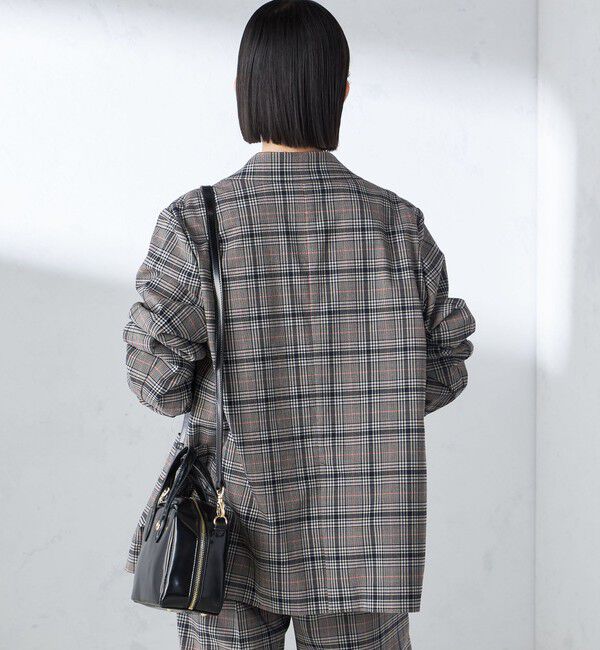SHIPS for women「〈手洗い可能〉ウール混 チェック ダブルボタン ジャケット」|テーラードジャケット|