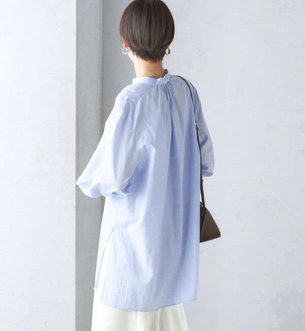 SHIPS for women「〈手洗い可能〉コットン ギャザー チュニック ブラウス」|シャツ・ブラウス|