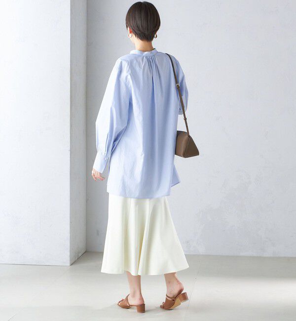 SHIPS for women「〈手洗い可能〉コットン ギャザー チュニック ブラウス」|シャツ・ブラウス|
