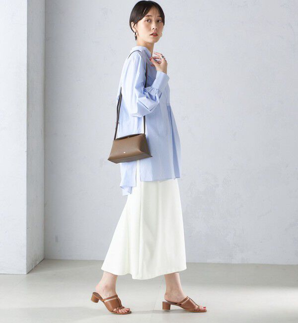 SHIPS for women「〈手洗い可能〉コットン ギャザー チュニック ブラウス」|シャツ・ブラウス|